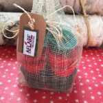 SET OF 20 MINI Fire Starters, Holiday Edition Red and Green Firestarters, Rustic Bag Firestarters, Holiday Housewarming, Hygge Home Gift