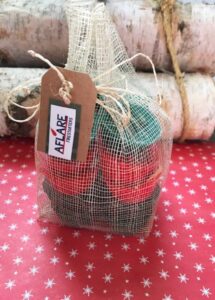 SET OF 20 MINI Fire Starters, Holiday Edition Red and Green Firestarters, Rustic Bag Firestarters, Holiday Housewarming, Hygge Home Gift