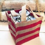 SET OF 16 Firestarters, Holiday Edition Red Stripe Burlap Bag Fire Starters, Rustic Firestarters, Holiday Housewarming, Farmhouse Gift