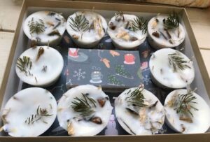 SET OF 10 FIRESTARTERS, Winter Theme Woodstove Fireplace Fire Starters, Winter Hygge Cozy Housewarming Holiday Winter Gift - Image 4