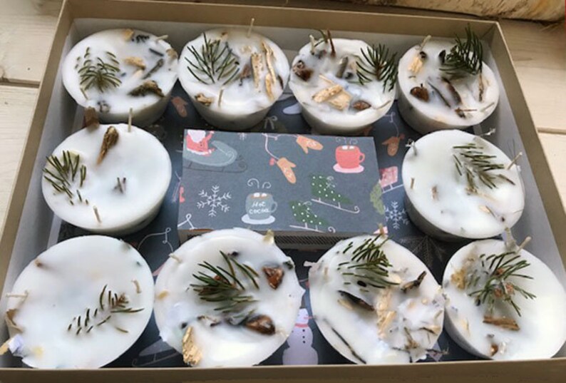 il_794xN.2109296854_f87w.jpg SET OF 10 FIRESTARTERS, Winter Theme Woodstove Fireplace Fire Starters, Winter Hygge Cozy Housewarming Holiday Winter Gift - Image 1