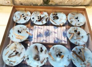 SET OF 10 FIRESTARTERS, Winter Woodstove Fireplace Fire Starters, Winter Hygge Cozy Housewarming Holiday Winter Gift - Image 3