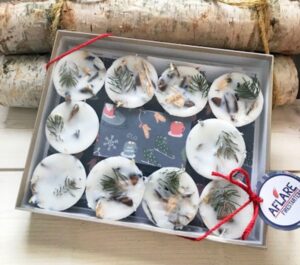 SET OF 10 FIRESTARTERS, Winter Theme Woodstove Fireplace Fire Starters, Winter Hygge Cozy Housewarming Holiday Winter Gift - Image 3