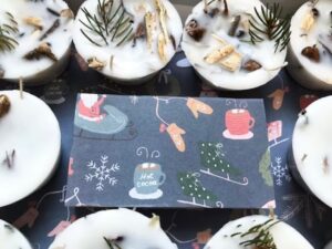 SET OF 10 FIRESTARTERS, Winter Theme Woodstove Fireplace Fire Starters, Winter Hygge Cozy Housewarming Holiday Winter Gift - Image 2