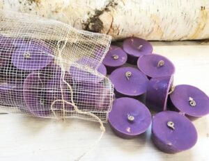 SET of 20 PURPLE FIRESTARTERS, Indoor Woodstove Fireplace Fire Starters, Home Hearth Gift, Housewarming Gift, Hygge Theme Gift