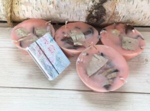 ROMANTIC GIFT FIRESTARTERS, Hygge Feminine Set of 4 Firestarters Burlap Bag, Rustic Romantic Farmhouse Valentine Gift - Image 4