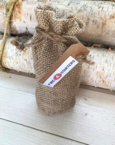 ROMANTIC GIFT FIRESTARTERS, Hygge Feminine Set of 4 Firestarters Burlap Bag, Rustic Romantic Farmhouse Valentine Gift - Image 3