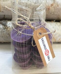 SET of 20 PURPLE FIRESTARTERS, Indoor Woodstove Fireplace Fire Starters, Home Hearth Gift, Housewarming Gift, Hygge Theme Gift - Image 3