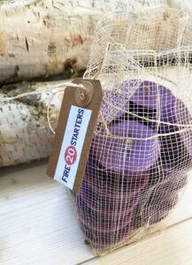 SET of 20 PURPLE FIRESTARTERS, Indoor Woodstove Fireplace Fire Starters, Home Hearth Gift, Housewarming Gift, Hygge Theme Gift - Image 5