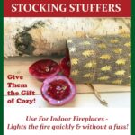 X-MAS Fire starters, Holiday Gift Firestarter, Stocking Stuffer Gift, Burlap Bag Firestarters , Holiday Housewarming