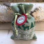 NORDIC HOLIDAY Bag 4 Mini Firestarters, Holiday Gift Fireplace, Stocking Stuffer, Reindeer Bag Firestarters , Housewarming, Winter Hygge