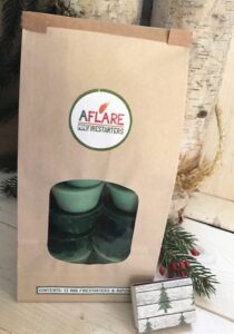 FESTIVE HOLIDAY BAG 12 Green Mini Firestarters, Holiday Gift Fireplace, Stocking Stuffer, Christmas Housewarming, Winter Hygge Holiday - Image 3