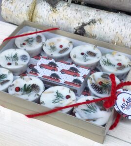 CHRISTMAS FARM TRUCK Set of 10 Farmhouse X-mas Fire Starters, Holiday Gift, Woodstove Fireplace Starters, Winter Housewarming Holiday Gift - Image 3