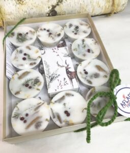 Set 10 WINTER DEER FIRESTARTERS, Firestarter Gift Box, Indoor Woodstove Fireplace Fire Starters, Winter Hygge Housewarming HolidayGift - Image 4