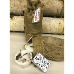 RUSTIC PINES FIRESTARTERS, Hygge Nature Set of 4 Firestarters Burlap Bag, Rustic Farmhouse Gift