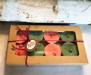 GIFT BOX 8 Mini Fire Starters, Pink and Green Firestarters, Fireplace Housewarming Gift - Image 2