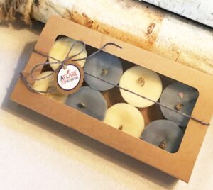 GIFT BOX 8 Mini Fire Starters, Slate and Ecru Firestarters, Fireplace Housewarming Gift - Image 2