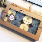 GIFT BOX 8 Mini Fire Starters, Slate and Ecru Firestarters, Fireplace Housewarming Gift