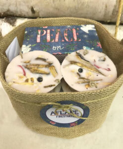 SET OF 14 FIRESTARTERS, Peace Dove Fireplace Hearth Gift, Burlap Bag Fire Starters, Rustic Fire starters, Farmhouse Christmas Gift - Image 2