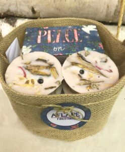 SET OF 14 FIRESTARTERS, Peace Dove Fireplace Hearth Gift, Burlap Bag Fire Starters, Rustic Fire starters, Farmhouse Christmas Gift - Image 3