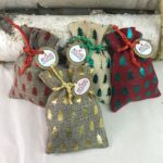 3 BAGS X-MAS Tree Burlap Pouches