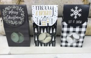 CHRISTMAS HOLIDAY Fire Starters, Winter Box Holiday Country Farmhouse Indoor Woodstove Fireplace Fire Starters, Holiday Housewarming Gift