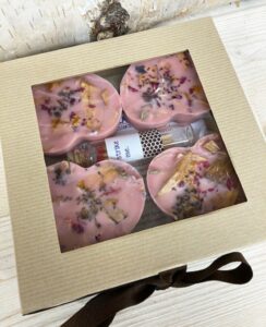 4 PINK HEARTS VALENTINES Day Firestarters, Indoor Woodstove Fireplace Fire Starters, Cozy Hygge Gift , Valentines Day Gift for Her - Image 2