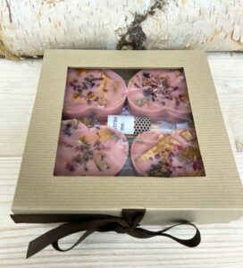 4 PINK HEARTS VALENTINES Day Firestarters, Indoor Woodstove Fireplace Fire Starters, Cozy Hygge Gift , Valentines Day Gift for Her - Image 3