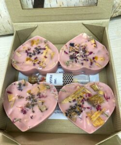 4 PINK HEARTS VALENTINES Day Firestarters, Indoor Woodstove Fireplace Fire Starters, Cozy Hygge Gift , Valentines Day Gift for Her