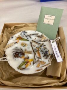 CITRONELLA BONFIRE STARTER, White Dried Flower Bonfire Starter, Outdoor Fire Pit Chimnea Party, Farmhouse Rustic Gift