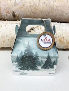 SMALL WINTER SCENE Box 6 Fire Starters, Winter Housewarming Gift, Farmhouse Cozy Gift