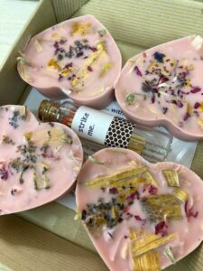 4 PINK HEARTS VALENTINES Day Firestarters, Indoor Woodstove Fireplace Fire Starters, Cozy Hygge Gift , Valentines Day Gift for Her - Image 4