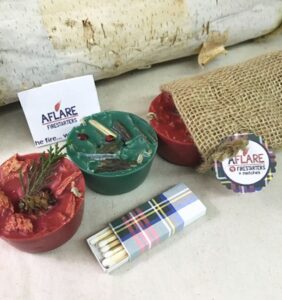 CHRISTMAS YULE FIRESTARTERS, Mens Rustic Xmas Stocking Stuffer, Set of 4 Firestarters Burlap Bag, Rustic Fireplace Farmhouse Holiday Gift