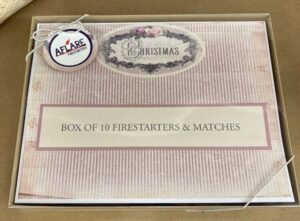 VICTORIAN CHRISTMAS FIRESTARTERS, Set of 10 Indoor Woodstove Fireplace Fire Starters, X-mas Holiday Winter Gift