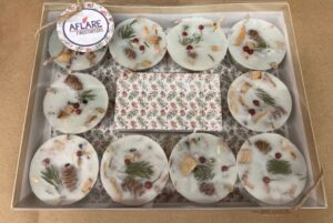 Set 10 WINTER SPRUCE Berry Farmhouse Fire Starters Gift Box, Indoor Woodstove Fireplace Firestarters, Winter Hygge Housewarming Holiday Gift - Image 4