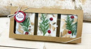 FIRE STARTER Holiday Greens & Berries Trio, Xmas Cozy Gift, Housewarming Gift, Hearth Gift, Woodstove Fireplace, Secret Santa, Under 20 - Image 3