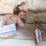 ROMANTIC GIFT FIRESTARTERS, Hygge Feminine Set of 4 Firestarters Burlap Bag, Rustic Romantic Farmhouse Valentine Gift