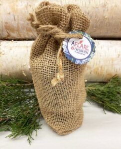 BLUE TARTAN FIRESTARTERS, Rustic Xmas Stocking Stuffer, Set of 4 Firestarters Burlap Bag, Rustic Fireplace Farmhouse Holiday Gift - Image 2