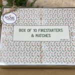 Set 10 WINTER SPRUCE Berry Farmhouse Fire Starters Gift Box, Indoor Woodstove Fireplace Firestarters, Winter Hygge Housewarming Holiday Gift