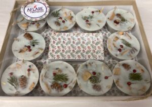 Set 10 WINTER SPRUCE Berry Farmhouse Fire Starters Gift Box, Indoor Woodstove Fireplace Firestarters, Winter Hygge Housewarming Holiday Gift - Image 3