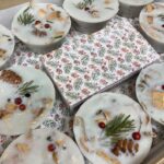 Set 10 WINTER SPRUCE Berry Farmhouse Fire Starters Gift Box, Indoor Woodstove Fireplace Firestarters, Winter Hygge Housewarming Holiday Gift