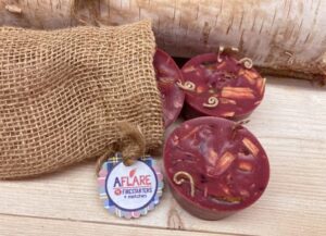 TARTAN PLAID FIRESTARTERS, Rustic Xmas Stocking Stuffer, Set of 4 Fire Starters Burlap Bag, Rustic Fireplace Farmhouse Holiday Gift - Image 3